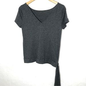 Ann Taylor Loft Womens Tie Waist V Back Cap Sleeve Top